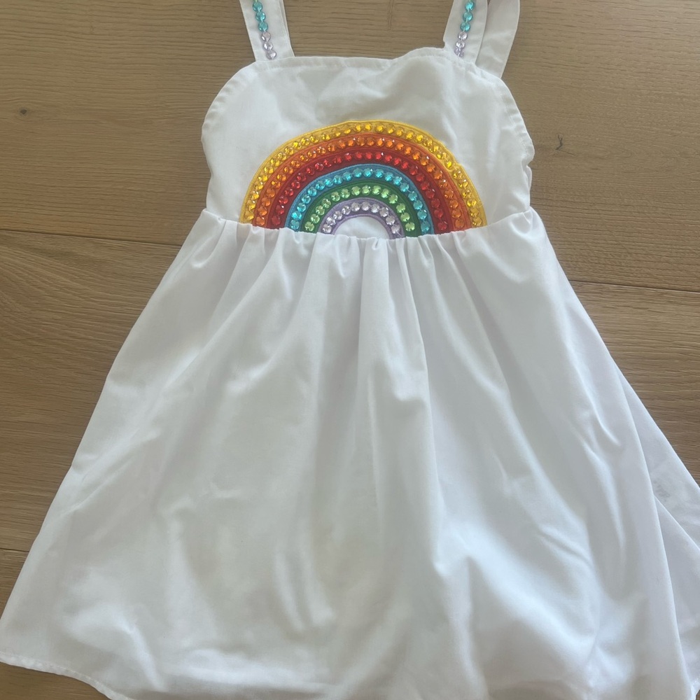 Lola & the Boys Pure White Cotton Fabric Dress